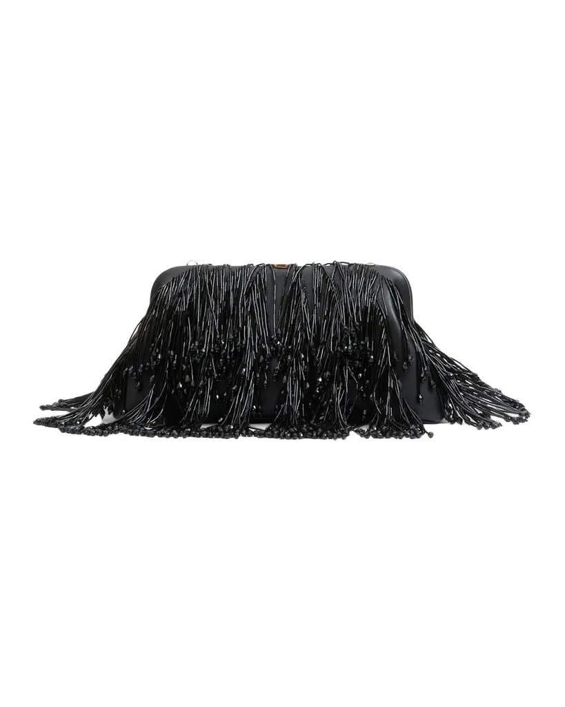 Simkhai Pia Suede Fringe Clutch