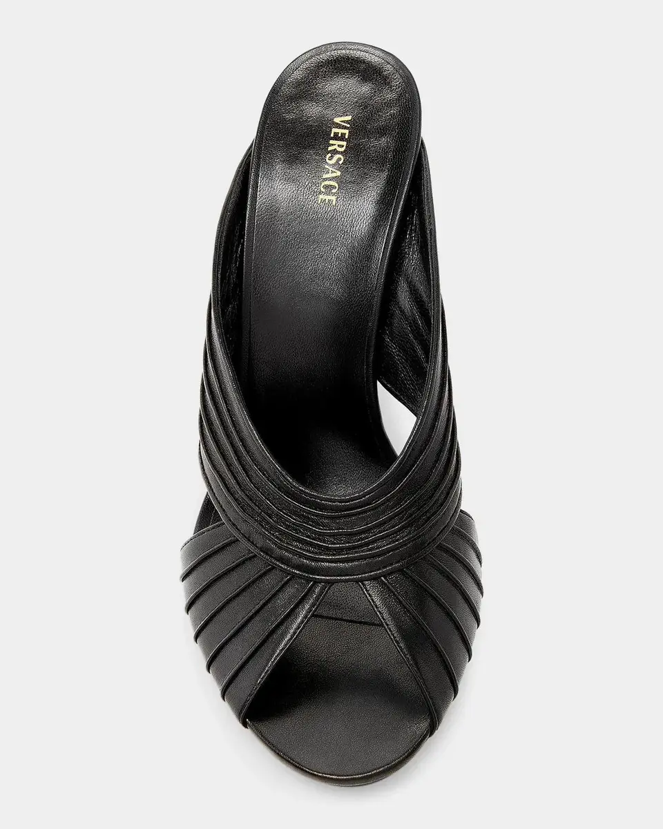 Versace Medusa 90MM Leather Mules | Thumbnail 4 Versace Medusa 90MM Leather Mules | Thumbnail 4