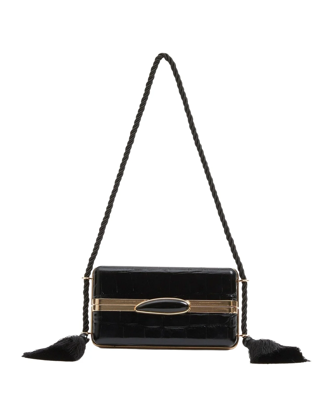 Roma Croc-Embossed Leather Shoulder Bag Roma Croc-Embossed Leather Shoulder Bag