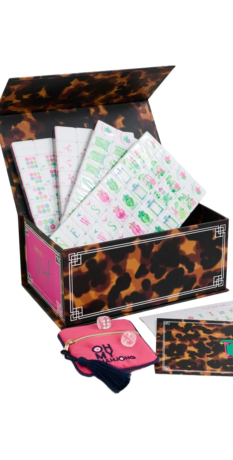 Oh My Mahjong Glow Tiles Game Set Glow Wild