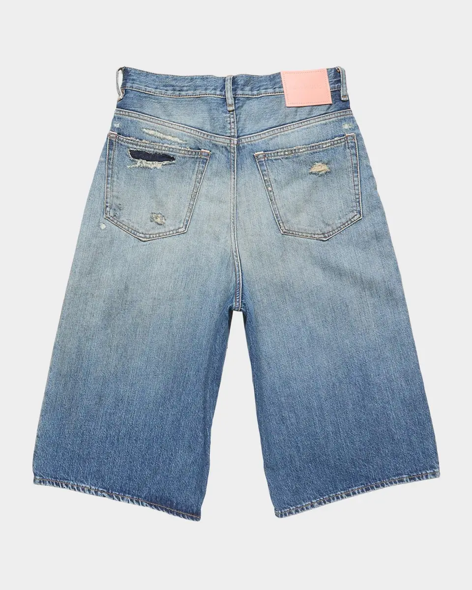 Acne Studios Men's Judda Distressed Denim Shorts | Thumbnail 3 Acne Studios Men's Judda Distressed Denim Shorts | Thumbnail 3