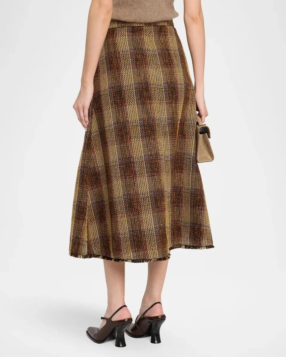 Toccin Stacy Plaid A-Line Midi Skirt | Thumbnail 3 Toccin Stacy Plaid A-Line Midi Skirt | Thumbnail 3