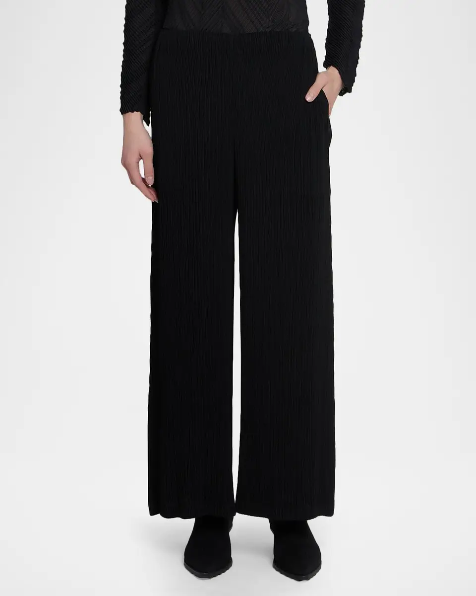 Issey Miyake Hatching Pleated Wide-Leg Pants | Thumbnail 4