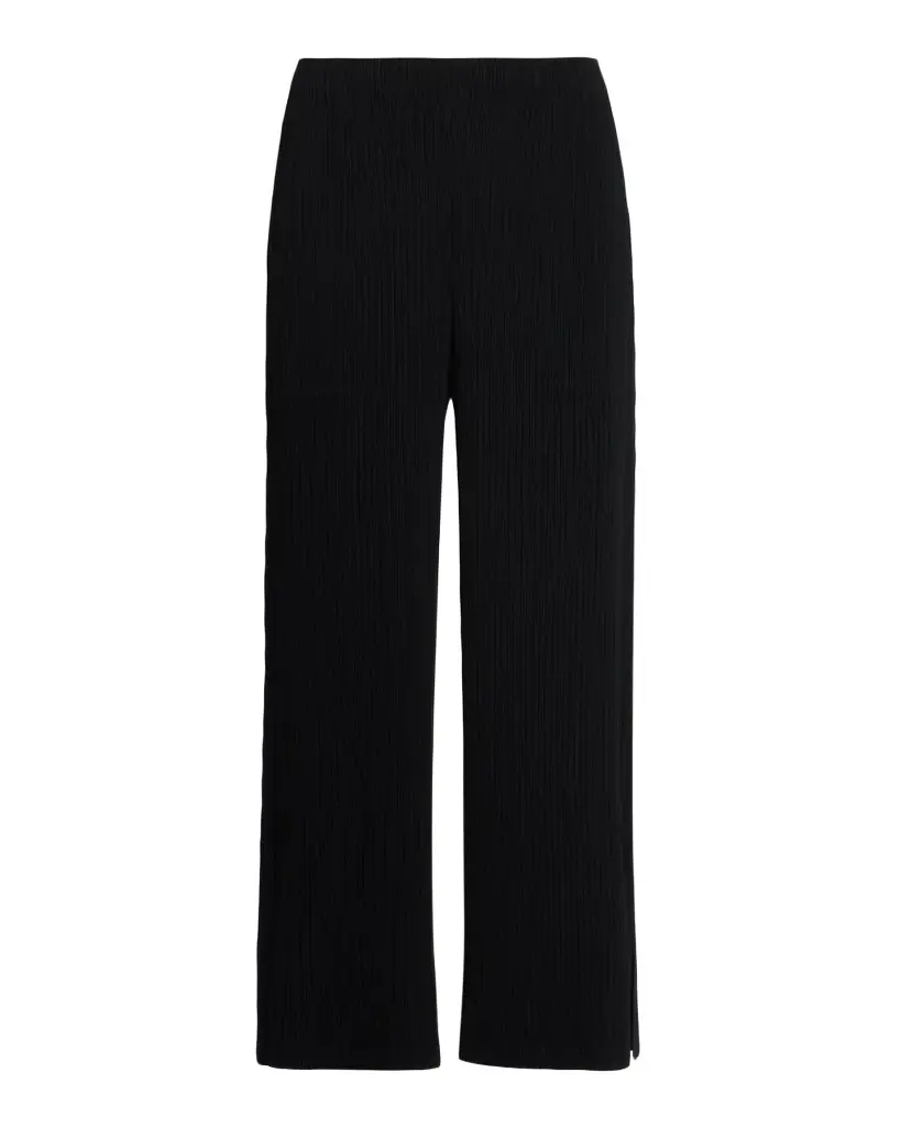 Issey Miyake Hatching Pleated Wide-Leg Pants | Image 1 Issey Miyake Hatching Pleated Wide-Leg Pants | Image 1