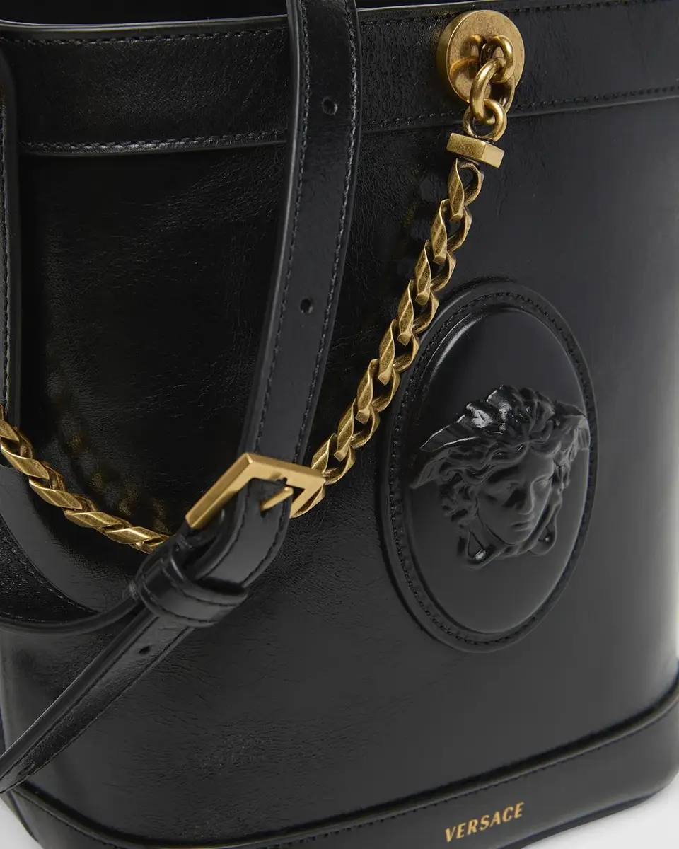 Versace Pivot Mini Leather Bucket Bag | Thumbnail 6