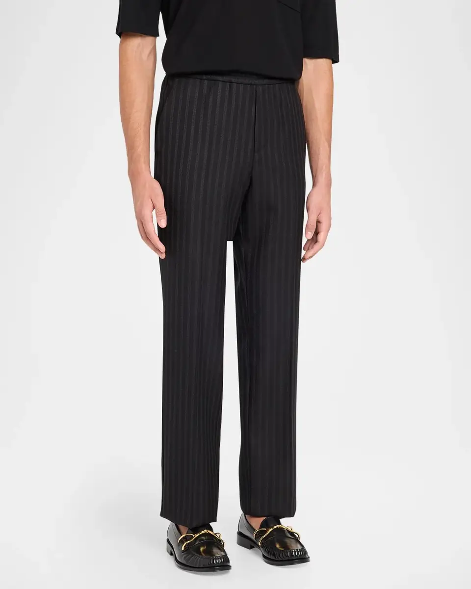 Versace Men's Greca Jacquard Wool Trousers | Thumbnail 4 Versace Men's Greca Jacquard Wool Trousers | Thumbnail 4