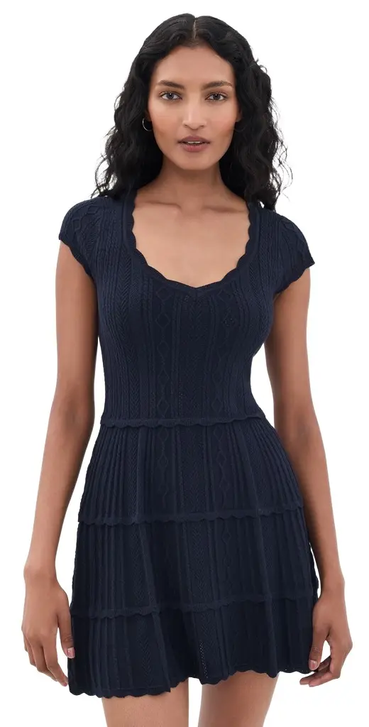 LoveShackFancy Taegan Dress idnight Kiss | Image 1 LoveShackFancy Taegan Dress idnight Kiss | Image 1