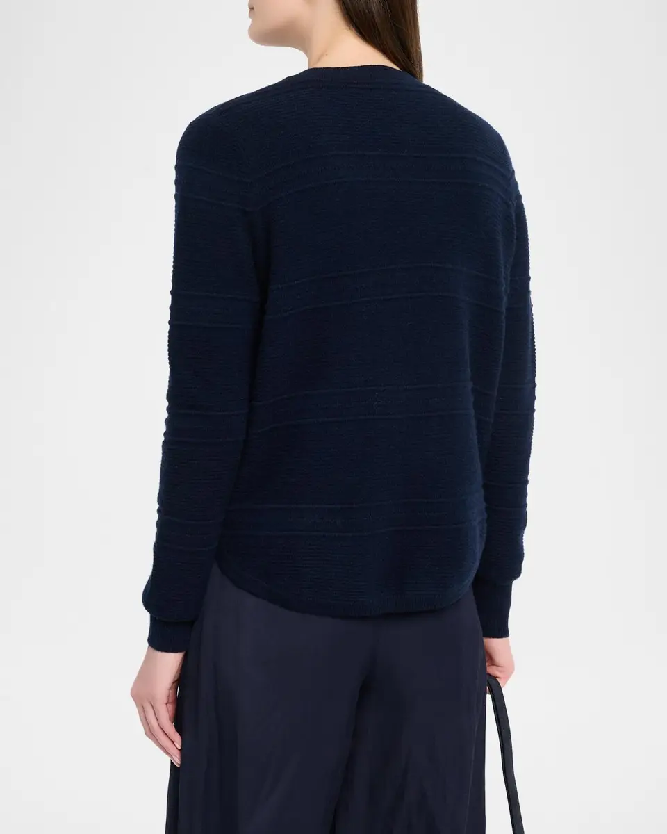 Autumn Cashmere Cashmere Ottoman Knit Crewneck Sweater | Thumbnail 3 Autumn Cashmere Cashmere Ottoman Knit Crewneck Sweater | Thumbnail 3