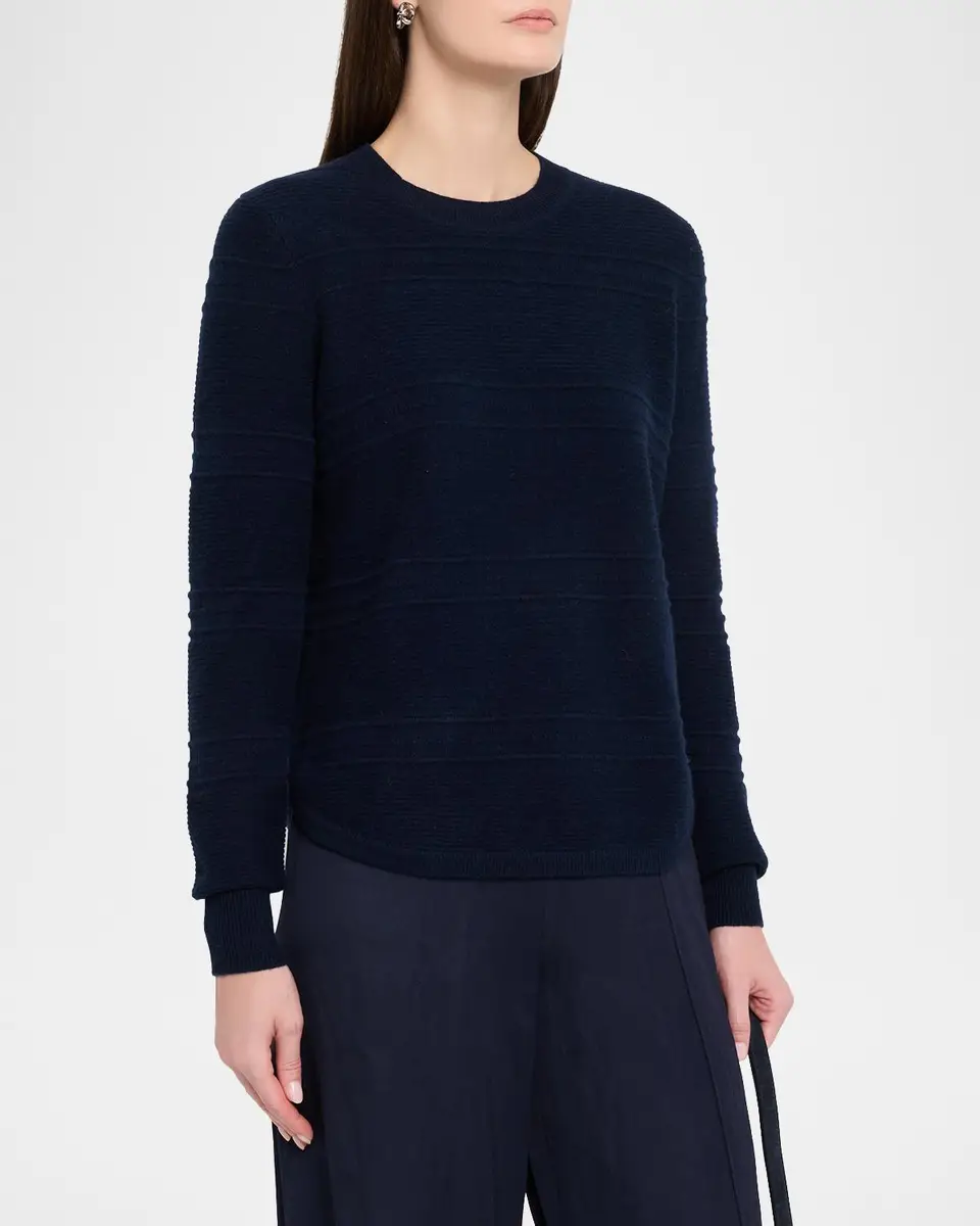 Autumn Cashmere Cashmere Ottoman Knit Crewneck Sweater | Thumbnail 4 Autumn Cashmere Cashmere Ottoman Knit Crewneck Sweater | Thumbnail 4