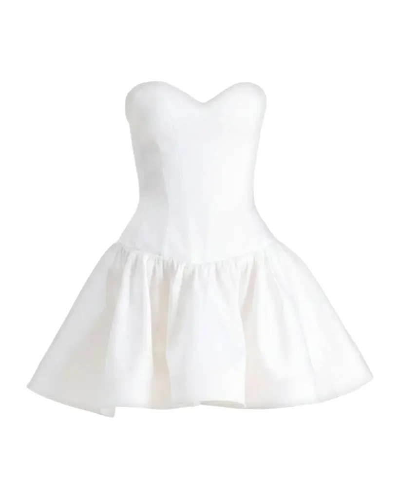 HELSI Emma Strapless Sweetheart Satin Mini Dress