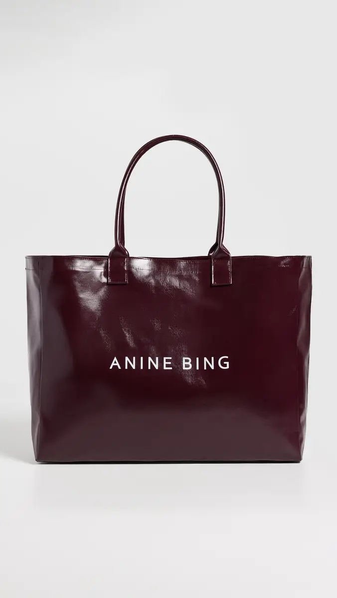 Anine Bing Leo Coated Canvas Tote Bag | Thumbnail 2 Anine Bing Leo Coated Canvas Tote Bag | Thumbnail 2