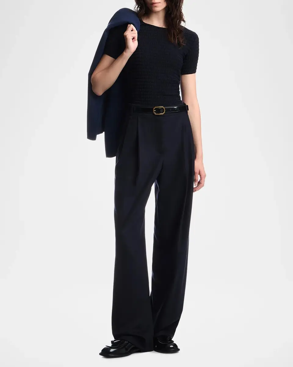 Emporio Armani Slim-Fit Textured Jacquard Jersey Top | Thumbnail 2 Emporio Armani Slim-Fit Textured Jacquard Jersey Top | Thumbnail 2