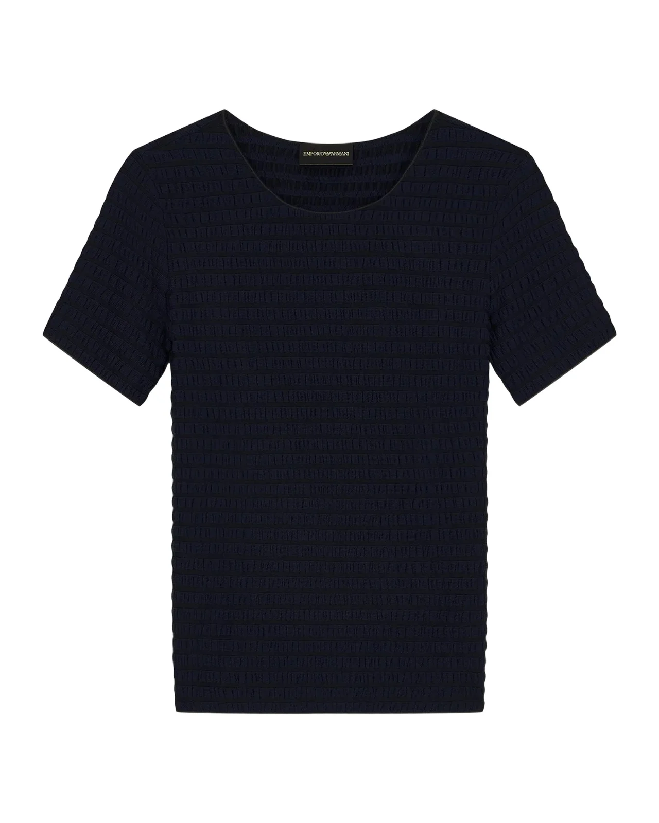 Emporio Armani Slim-Fit Textured Jacquard Jersey Top