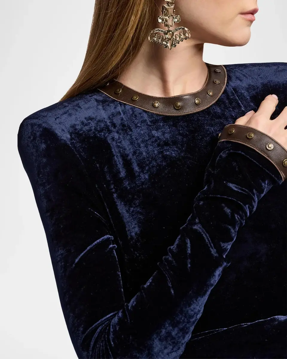 Ralph Lauren Collection Nancie Velour Evening Dress | Thumbnail 5 Ralph Lauren Collection Nancie Velour Evening Dress | Thumbnail 5