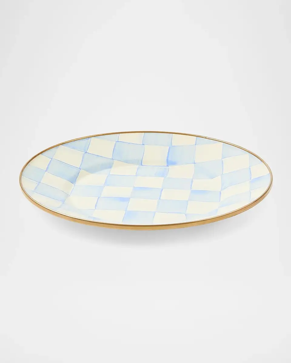 MacKenzie-Childs Sky Check Enamel Salad Plate | Thumbnail 2 MacKenzie-Childs Sky Check Enamel Salad Plate | Thumbnail 2