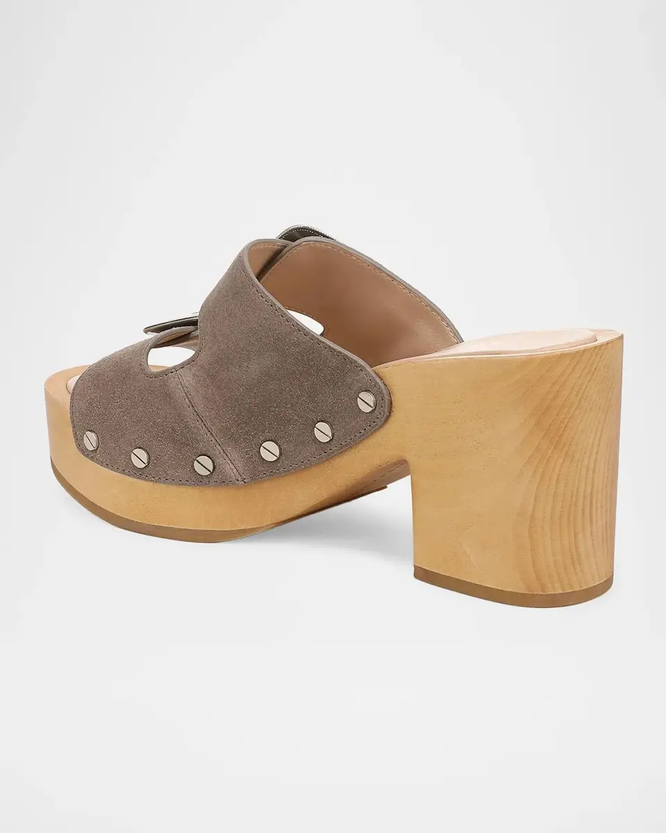 Veronica Beard 85mm Halifax 2 Suede Platform Clog Sandals | Thumbnail 3 Veronica Beard 85mm Halifax 2 Suede Platform Clog Sandals | Thumbnail 3