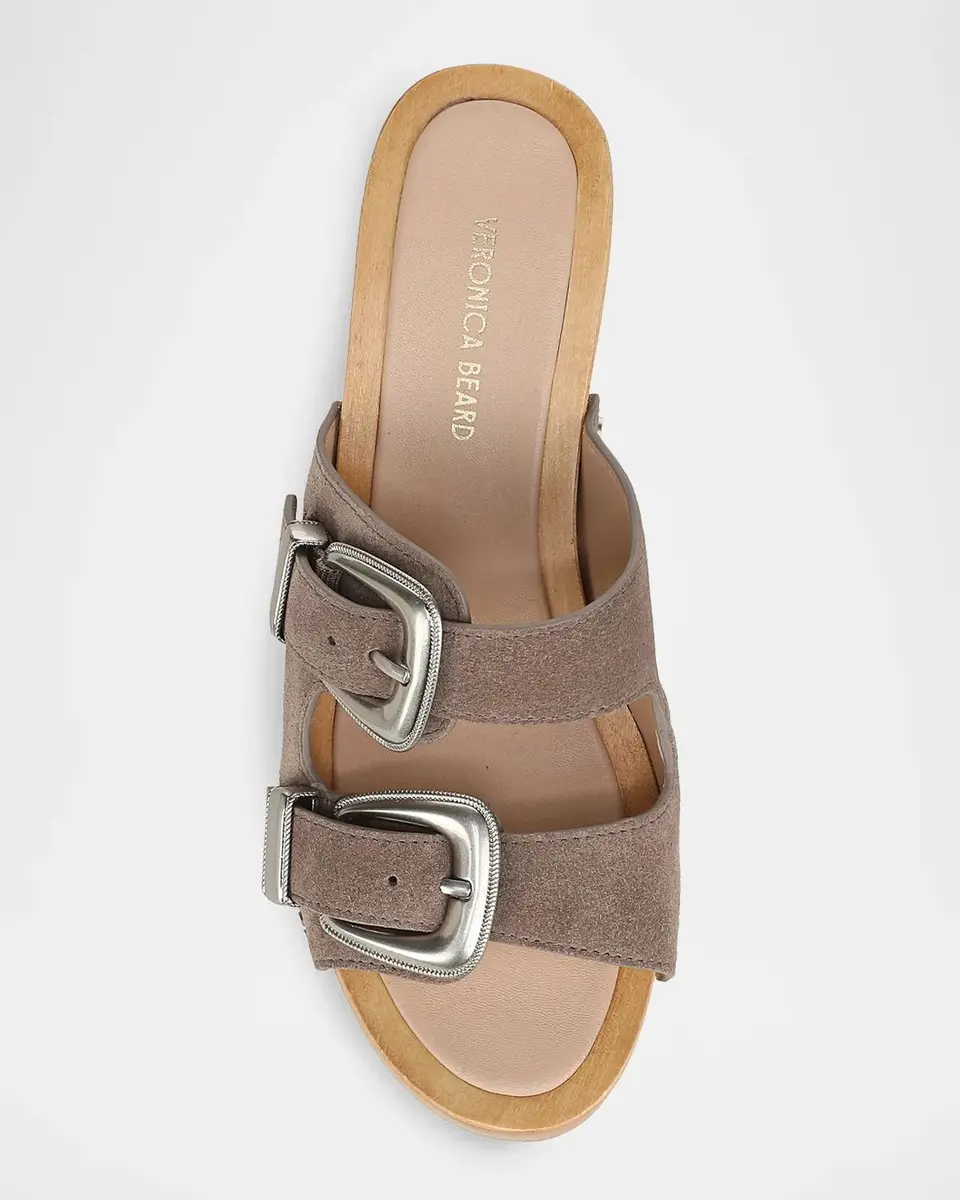 Veronica Beard 85mm Halifax 2 Suede Platform Clog Sandals | Thumbnail 4 Veronica Beard 85mm Halifax 2 Suede Platform Clog Sandals | Thumbnail 4