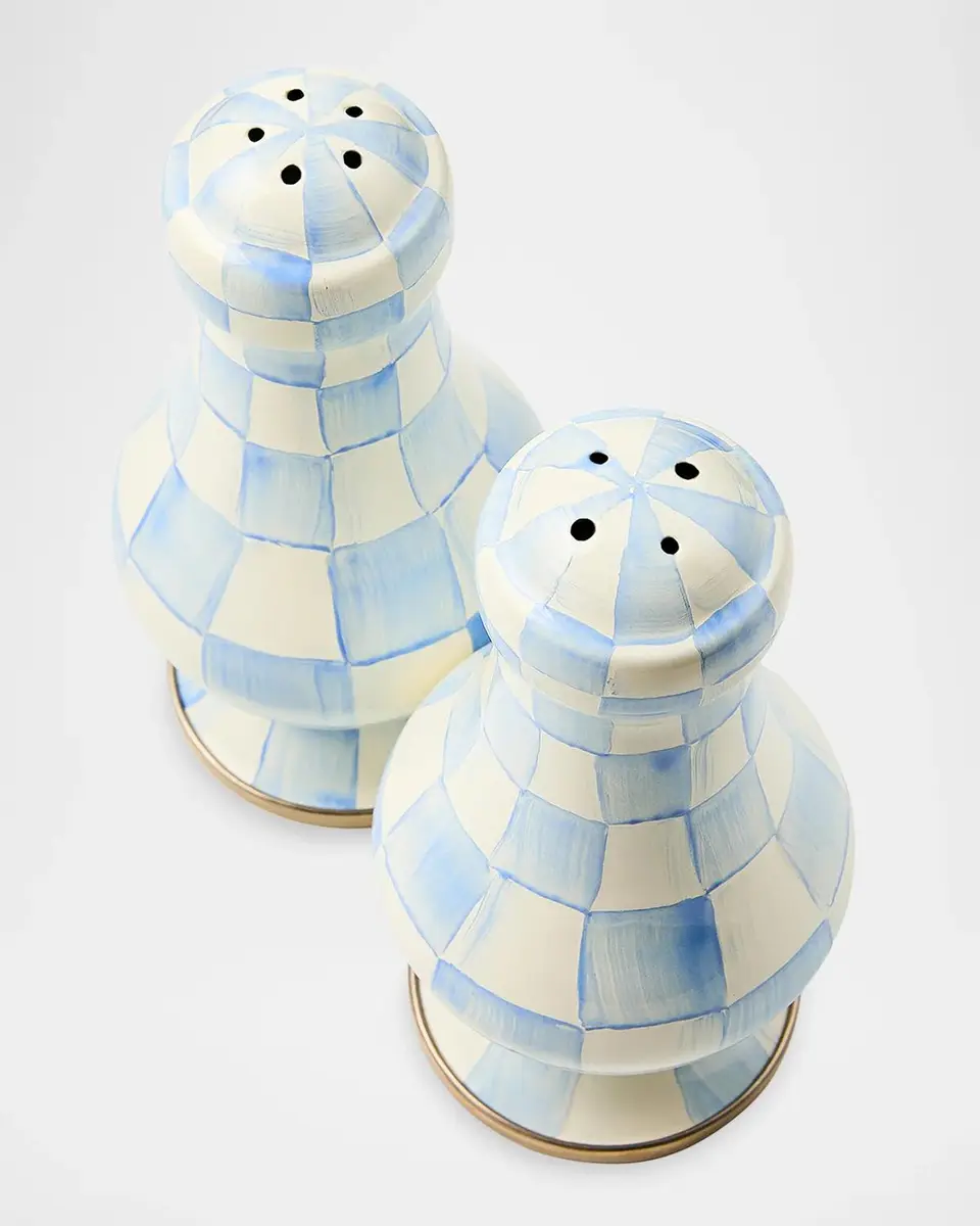 MacKenzie-Childs Check Enamel Salt & Pepper Shakers | Thumbnail 2 MacKenzie-Childs Check Enamel Salt & Pepper Shakers | Thumbnail 2