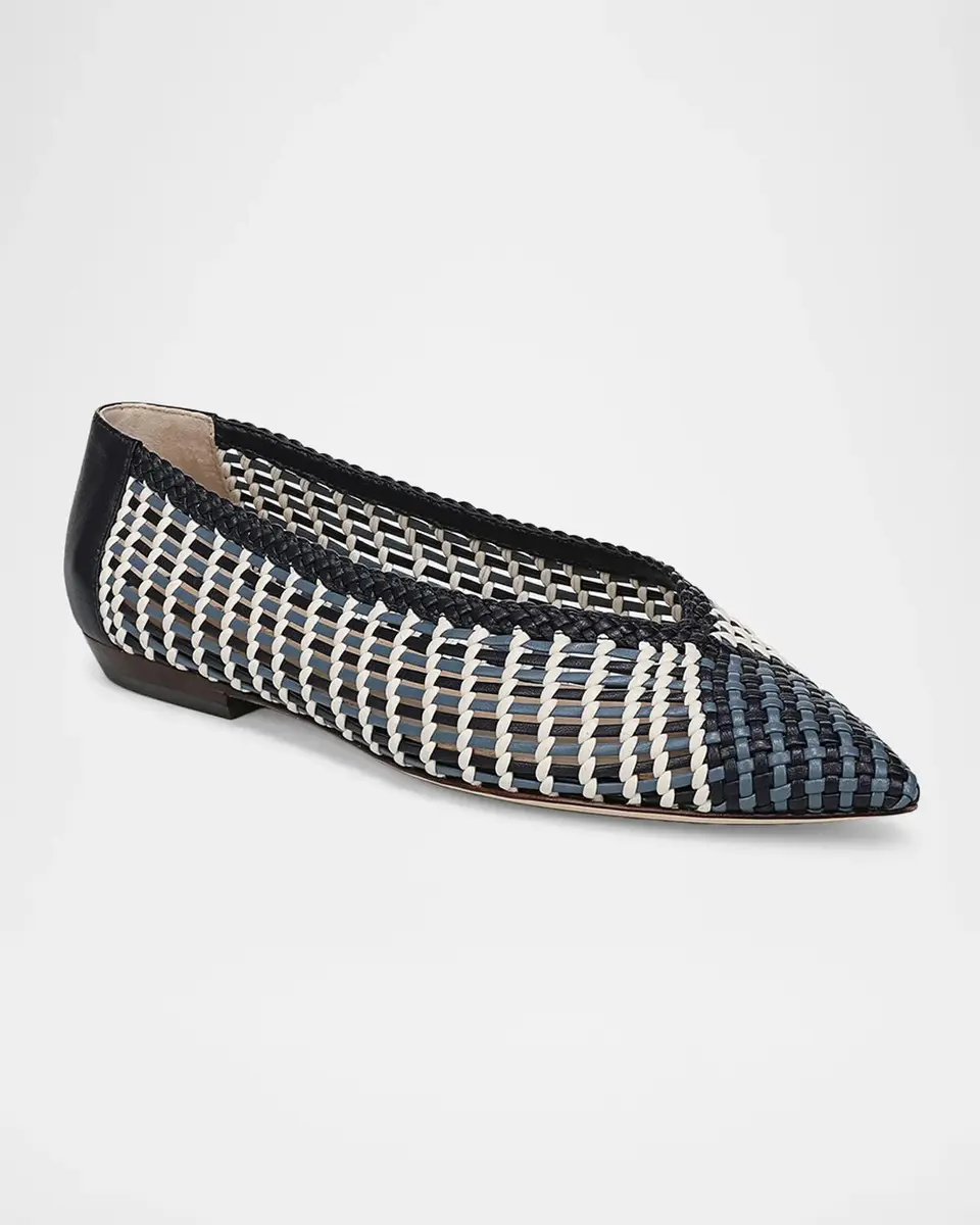 Veronica Beard Bancroft Woven Leather Ballerina Flats | Thumbnail 2