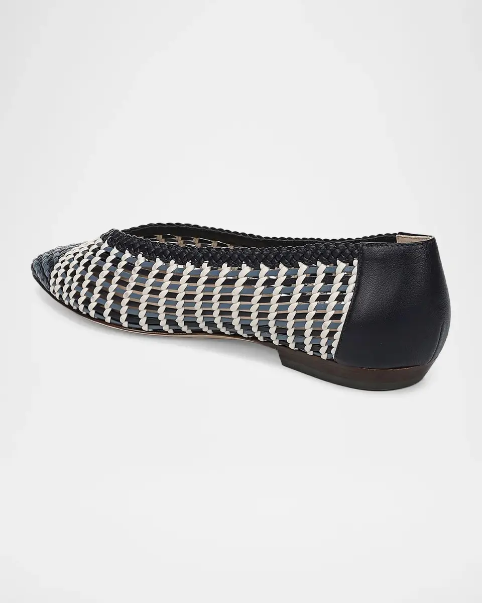 Veronica Beard Bancroft Woven Leather Ballerina Flats | Thumbnail 3