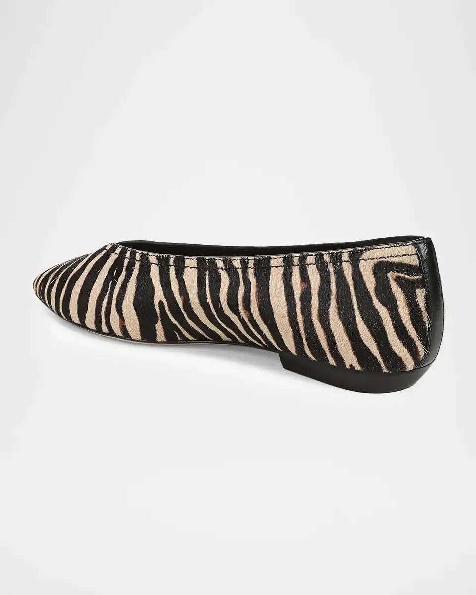 Veronica Beard Bancroft Zebra Calf Hair Ballerina Flats | Thumbnail 3 Veronica Beard Bancroft Zebra Calf Hair Ballerina Flats | Thumbnail 3