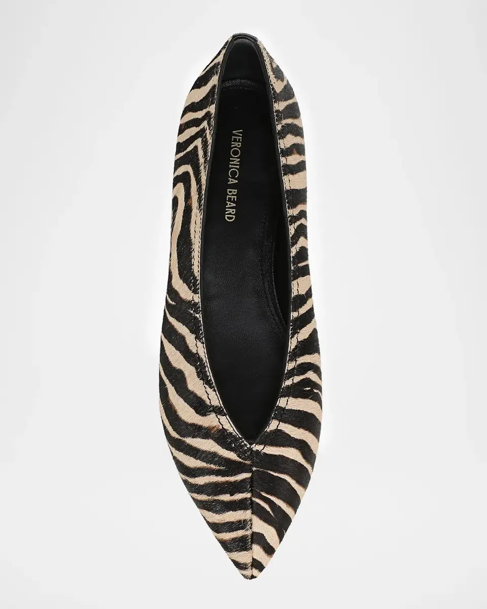 Veronica Beard Bancroft Zebra Calf Hair Ballerina Flats | Thumbnail 4 Veronica Beard Bancroft Zebra Calf Hair Ballerina Flats | Thumbnail 4