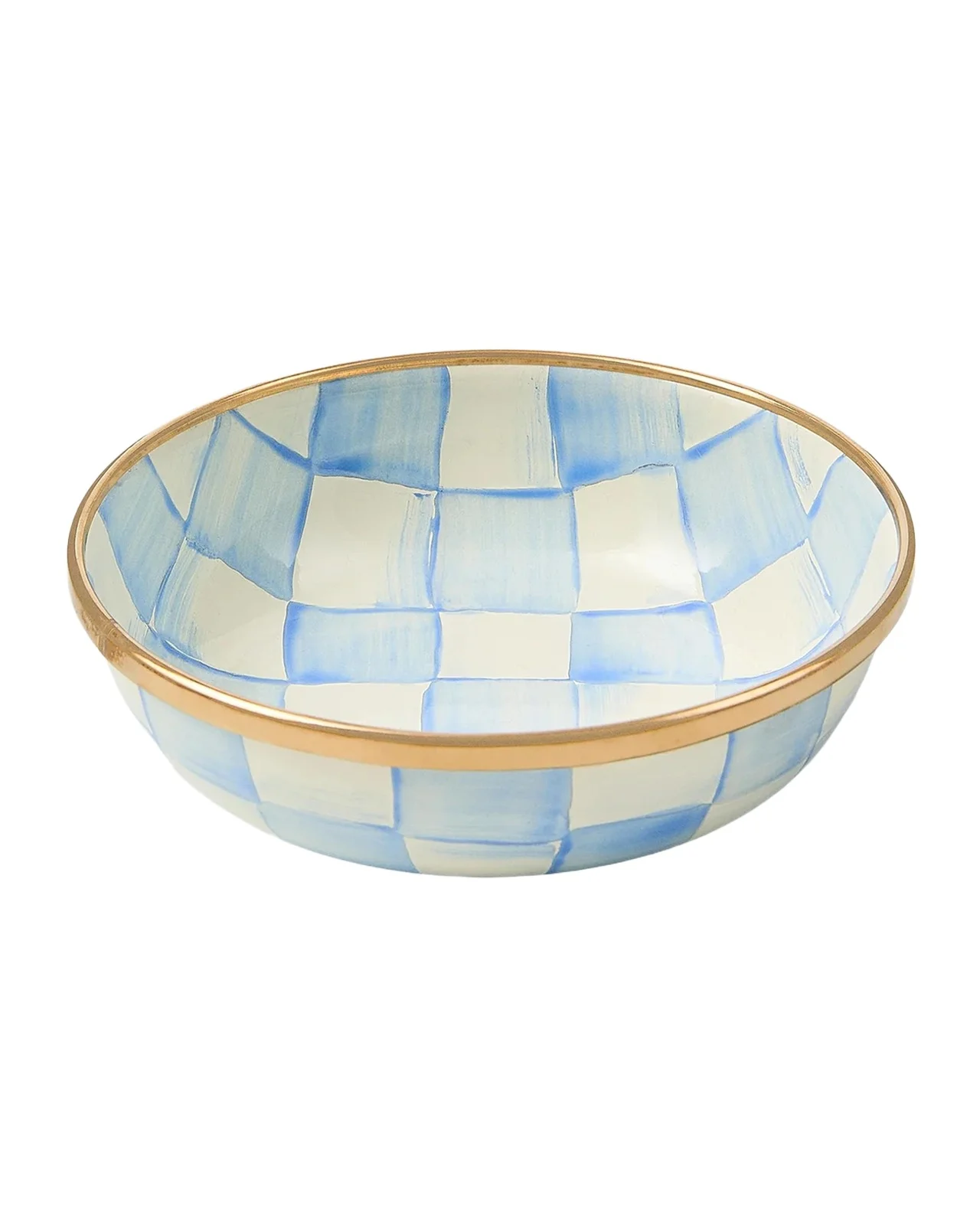 MacKenzie-Childs Sky Check Hand-Painted Enamel Bowl