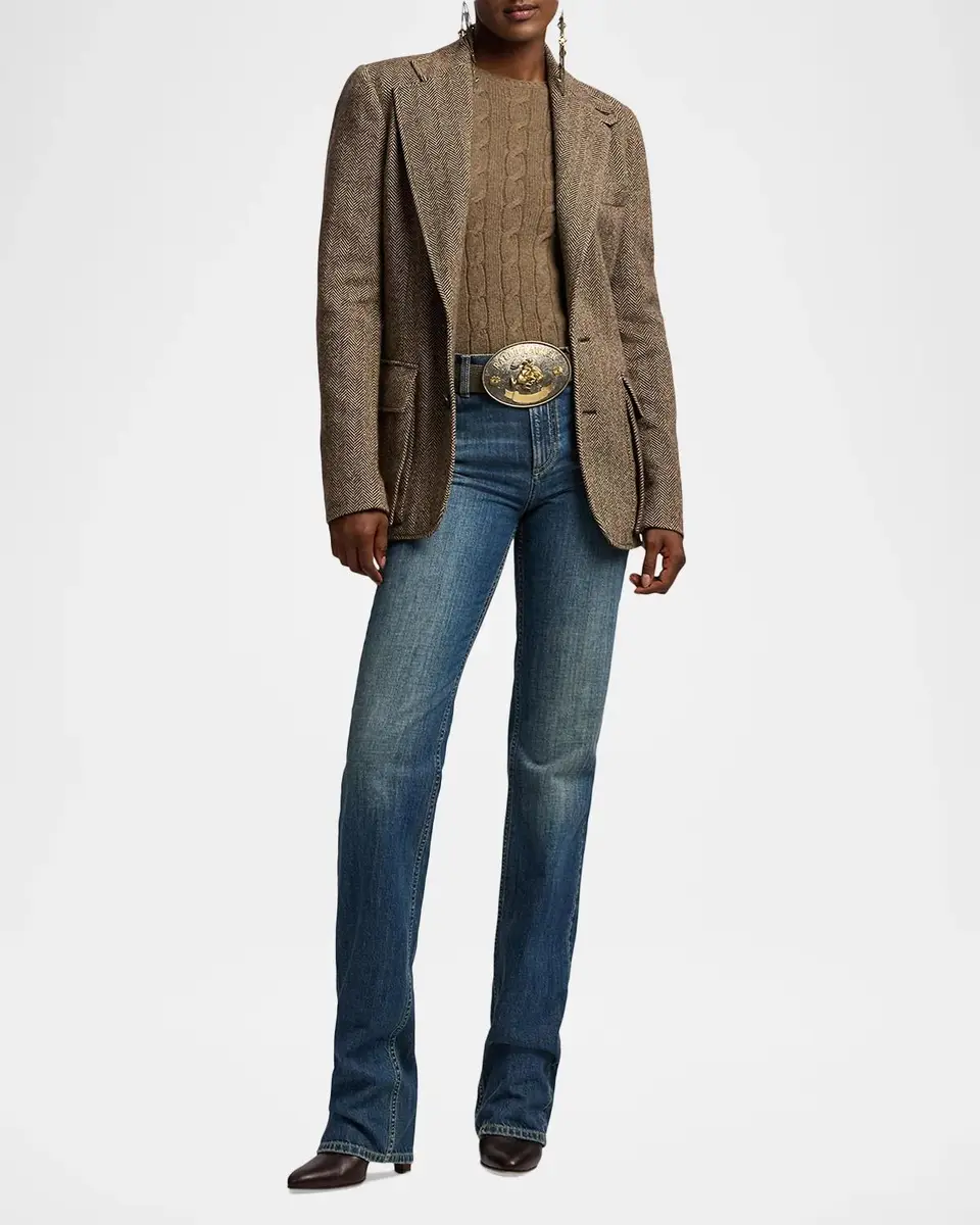 Ralph Lauren Collection Cable-Knit Cashmere Crewneck Sweater | Thumbnail 2
