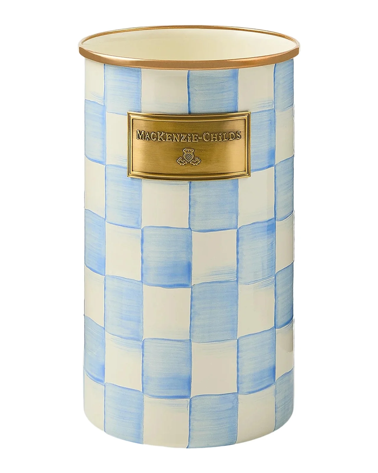 MacKenzie-Childs Sky Check Hand-Painted Enamel Utensil Holder