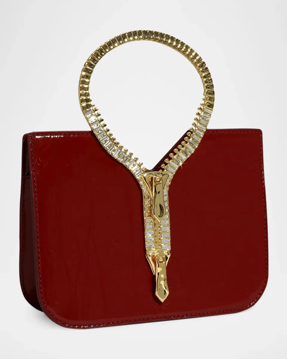 ALEXIS BITTAR Sculptural Zipper Patent Leather Top-Handle Bag | Thumbnail 3 ALEXIS BITTAR Sculptural Zipper Patent Leather Top-Handle Bag | Thumbnail 3