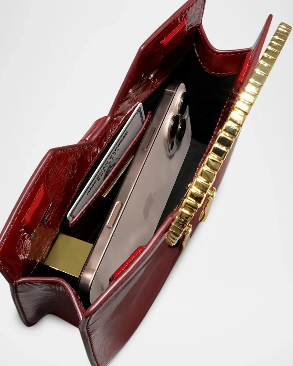 ALEXIS BITTAR Sculptural Zipper Patent Leather Top-Handle Bag | Thumbnail 4 ALEXIS BITTAR Sculptural Zipper Patent Leather Top-Handle Bag | Thumbnail 4