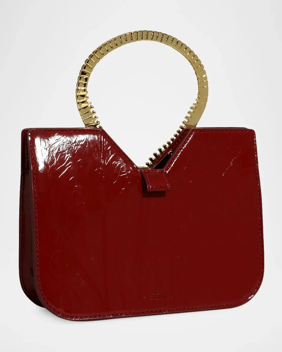 ALEXIS BITTAR Sculptural Zipper Patent Leather Top-Handle Bag | Thumbnail 6 ALEXIS BITTAR Sculptural Zipper Patent Leather Top-Handle Bag | Thumbnail 6