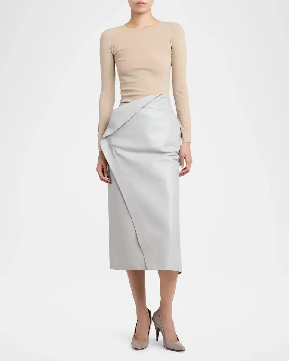 Jil Sander Fine Silk-Wool Knit Crewneck Sweater | Thumbnail 2 Jil Sander Fine Silk-Wool Knit Crewneck Sweater | Thumbnail 2