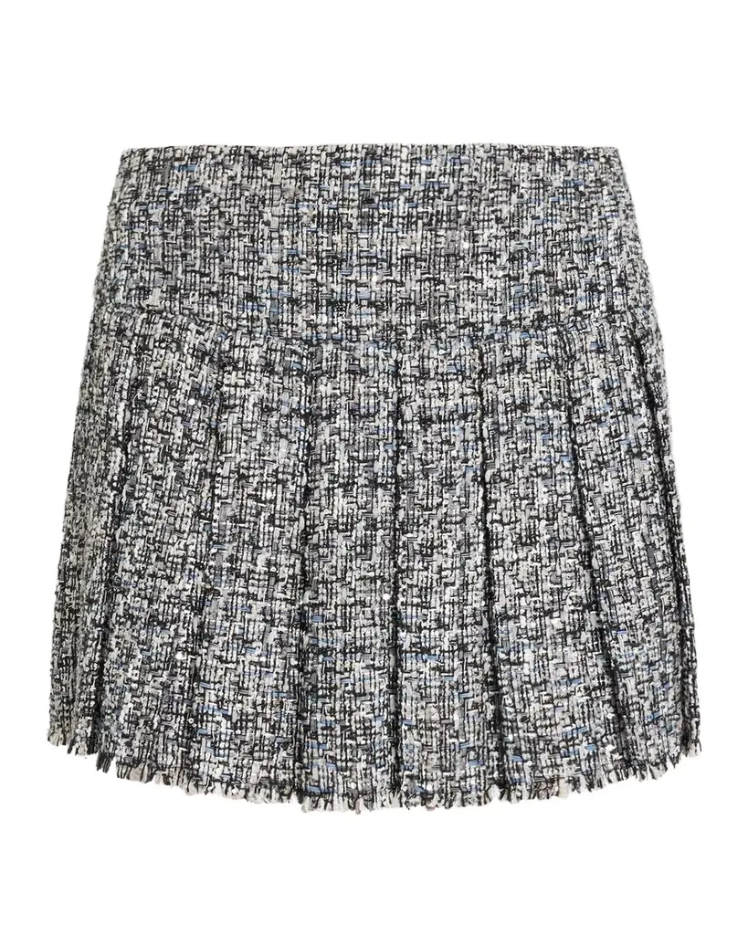 Alice + Olivia Carter Stitch Pleated Mini Skirt