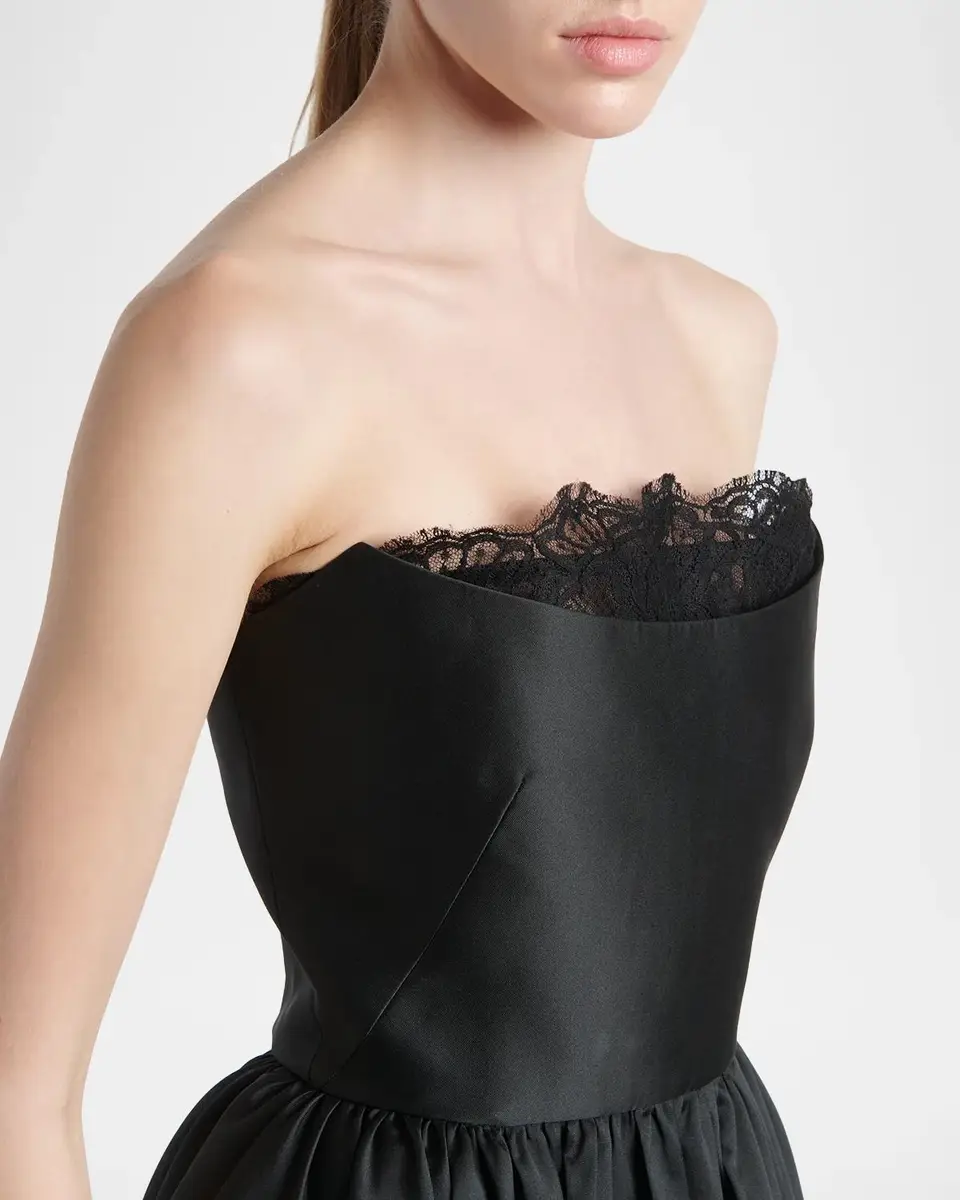 Alexander McQueen Strapless Lace-Trim Corset Fit-&-Flare Gown | Thumbnail 5 Alexander McQueen Strapless Lace-Trim Corset Fit-&-Flare Gown | Thumbnail 5