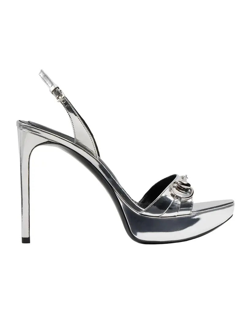 Gucci Donna 105MM Horsebit Platform Sandals | Image 1 Gucci Donna 105MM Horsebit Platform Sandals | Image 1
