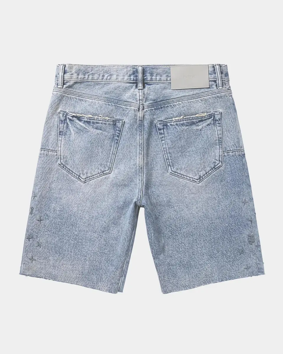 PURPLE Mono Stars Tuffetage Denim Shorts | Thumbnail 3 PURPLE Mono Stars Tuffetage Denim Shorts | Thumbnail 3