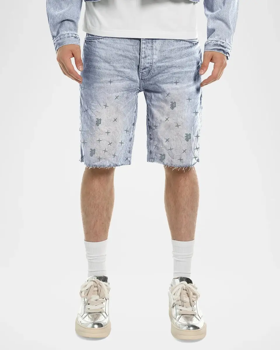 PURPLE Mono Stars Tuffetage Denim Shorts | Thumbnail 4 PURPLE Mono Stars Tuffetage Denim Shorts | Thumbnail 4