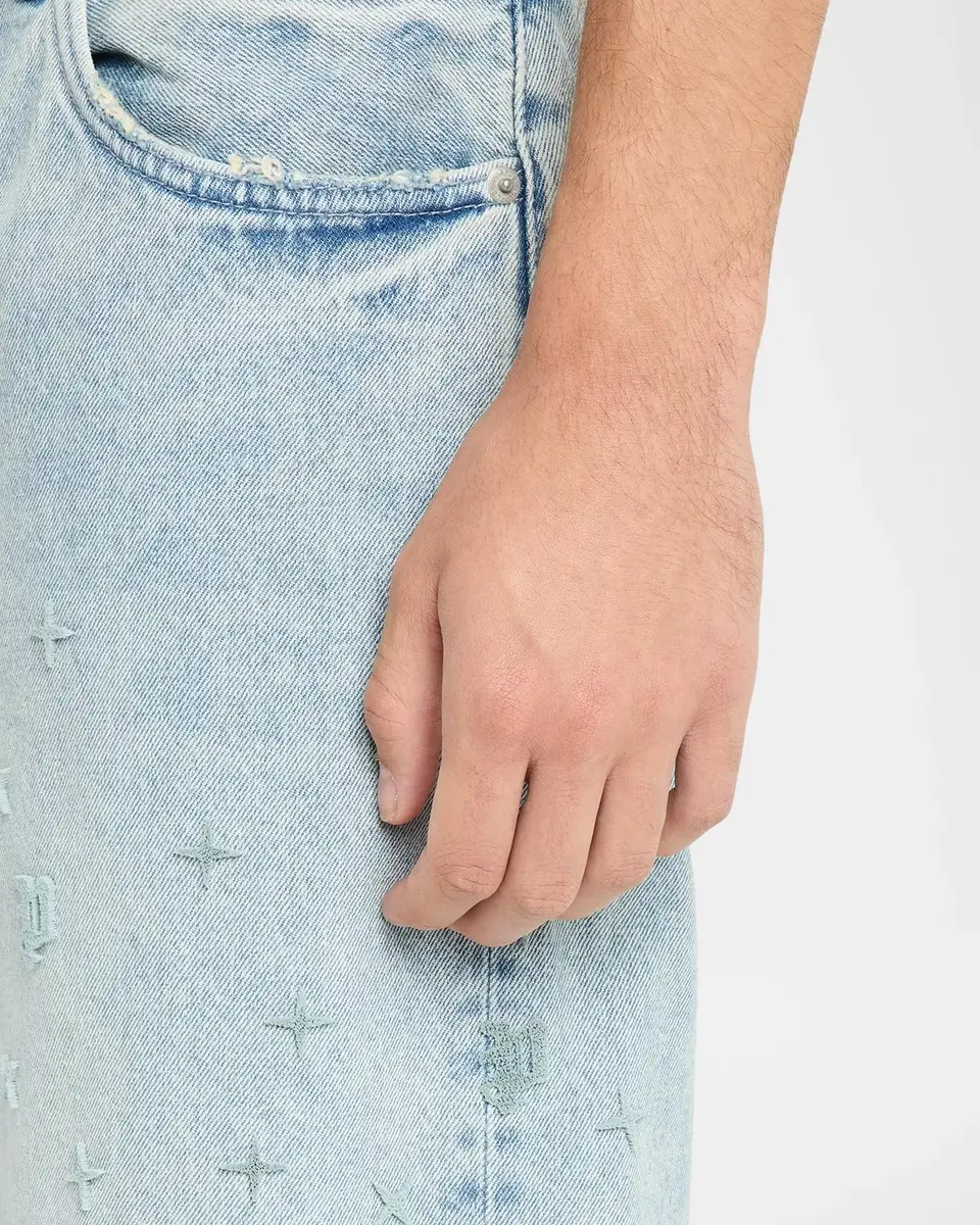 PURPLE Mono Stars Tuffetage Denim Shorts | Thumbnail 5 PURPLE Mono Stars Tuffetage Denim Shorts | Thumbnail 5