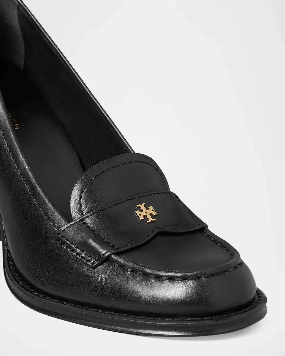 Tory Burch 85mm Vintage Heeled Leather Loafers | Thumbnail 2 Tory Burch 85mm Vintage Heeled Leather Loafers | Thumbnail 2