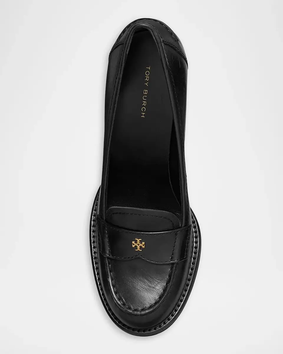 Tory Burch 85mm Vintage Heeled Leather Loafers | Thumbnail 3 Tory Burch 85mm Vintage Heeled Leather Loafers | Thumbnail 3