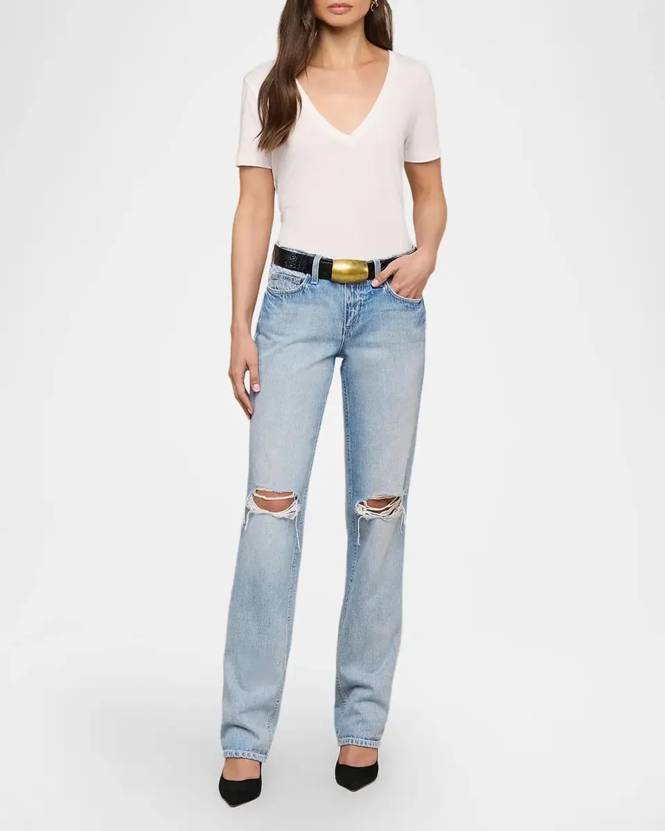L'Agence Brianna V-Neck Relaxed T-Shirt | Thumbnail 2 L'Agence Brianna V-Neck Relaxed T-Shirt | Thumbnail 2