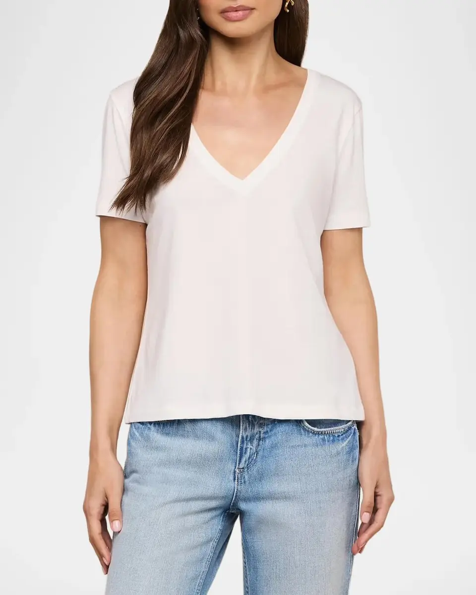 L'Agence Brianna V-Neck Relaxed T-Shirt | Thumbnail 4 L'Agence Brianna V-Neck Relaxed T-Shirt | Thumbnail 4
