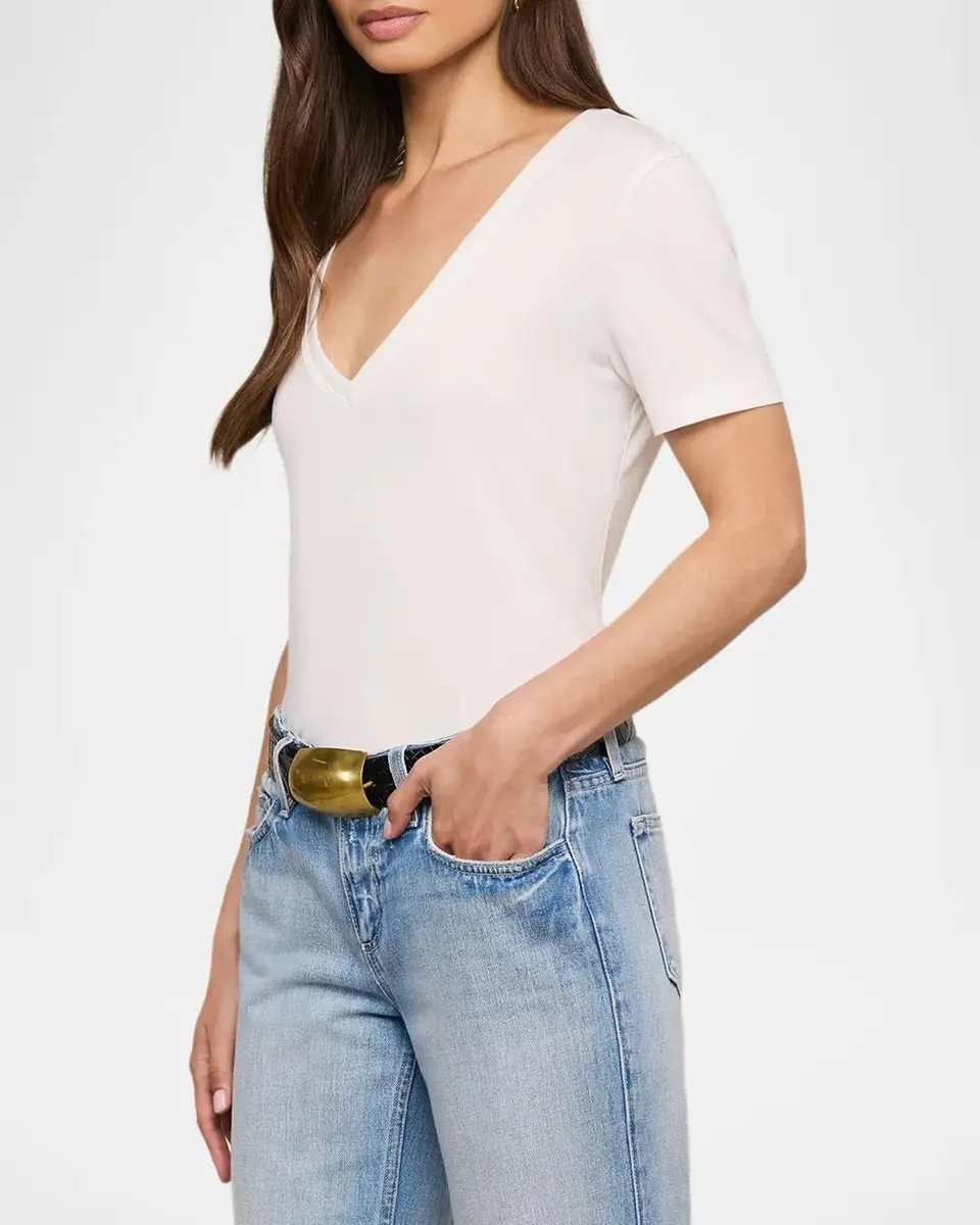 L'Agence Brianna V-Neck Relaxed T-Shirt | Thumbnail 5 L'Agence Brianna V-Neck Relaxed T-Shirt | Thumbnail 5