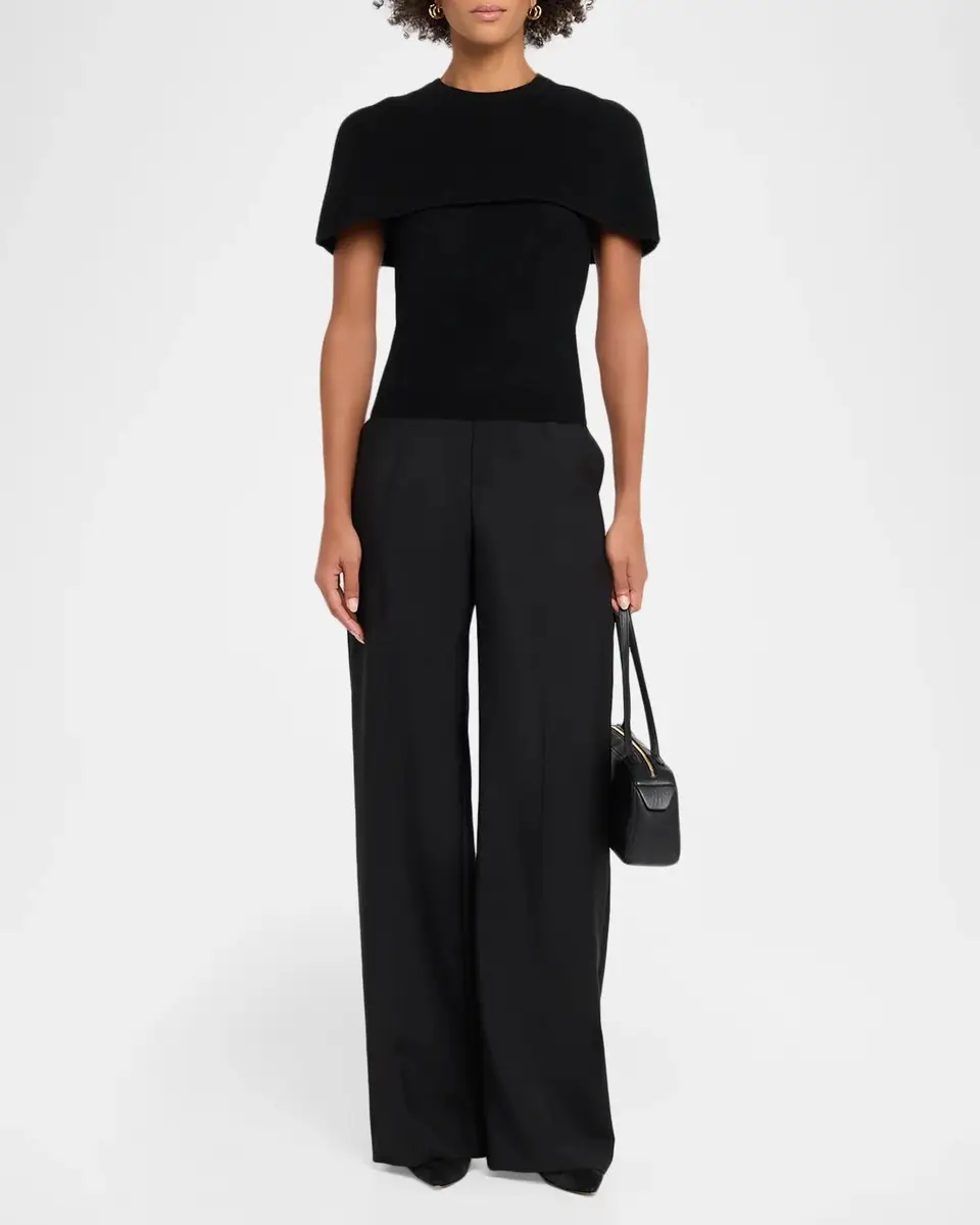 Simkhai Yuki Short-Sleeve Cashmere Cape Top | Thumbnail 2 Simkhai Yuki Short-Sleeve Cashmere Cape Top | Thumbnail 2