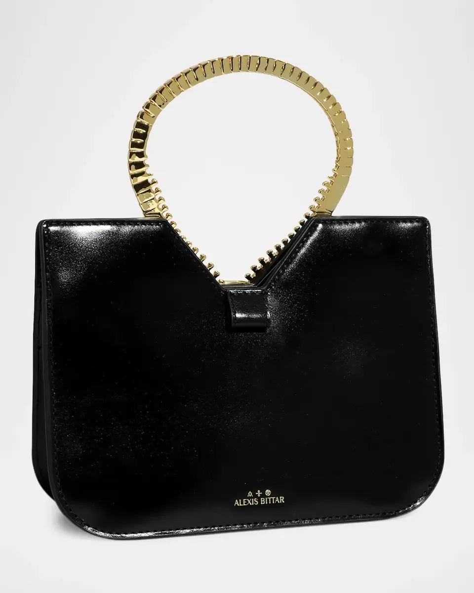 ALEXIS BITTAR Sculptural Zipper Box Leather Top-Handle Bag | Thumbnail 6 ALEXIS BITTAR Sculptural Zipper Box Leather Top-Handle Bag | Thumbnail 6