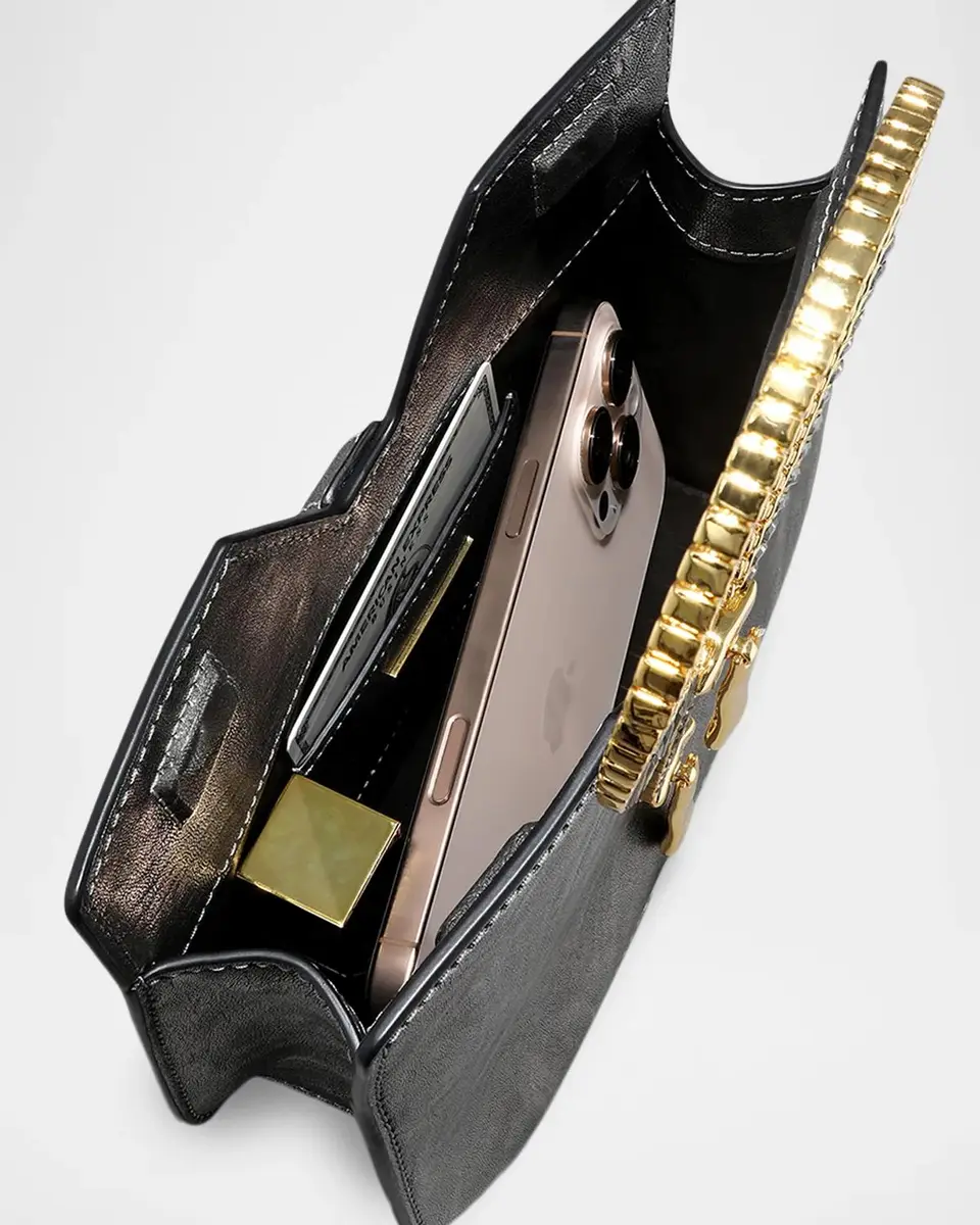 ALEXIS BITTAR Sculptural Zipper Metallic Leather Top-Handle Bag | Thumbnail 4 ALEXIS BITTAR Sculptural Zipper Metallic Leather Top-Handle Bag | Thumbnail 4