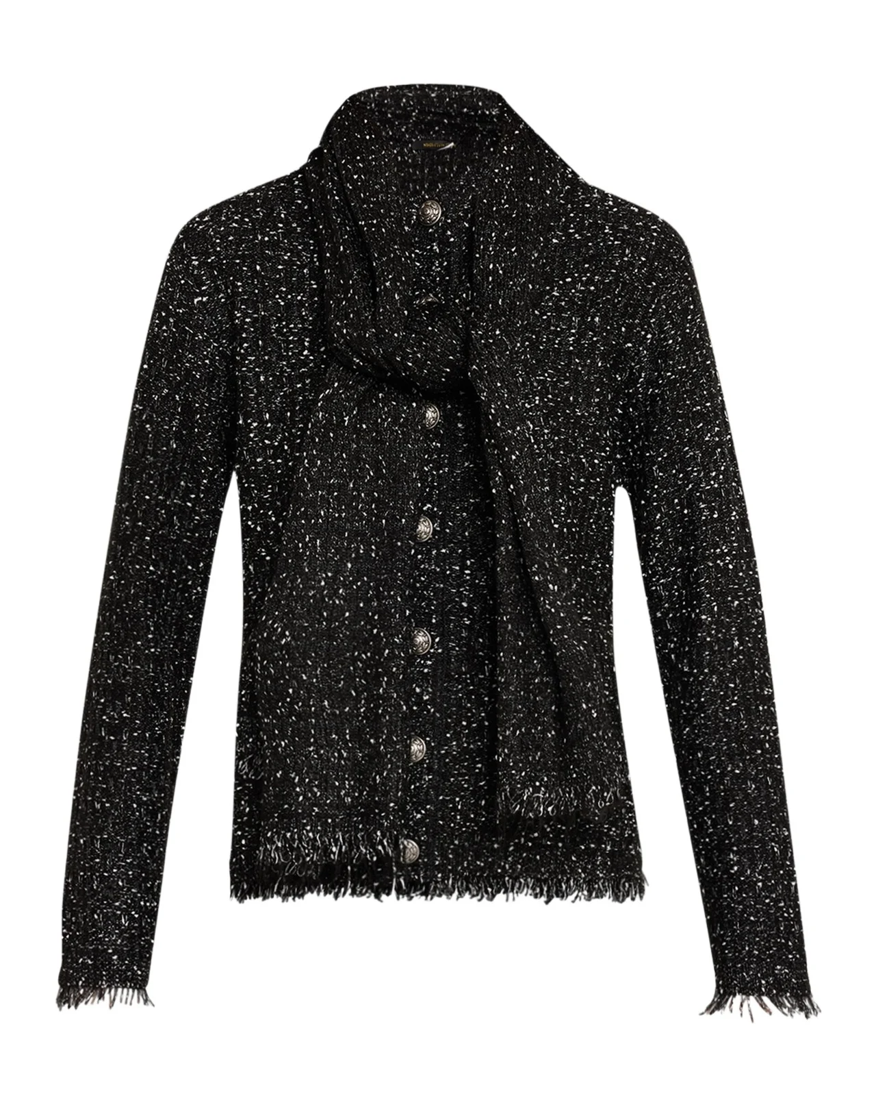 Kobi Halperin Faye Fringed Metallic Knit Sweater