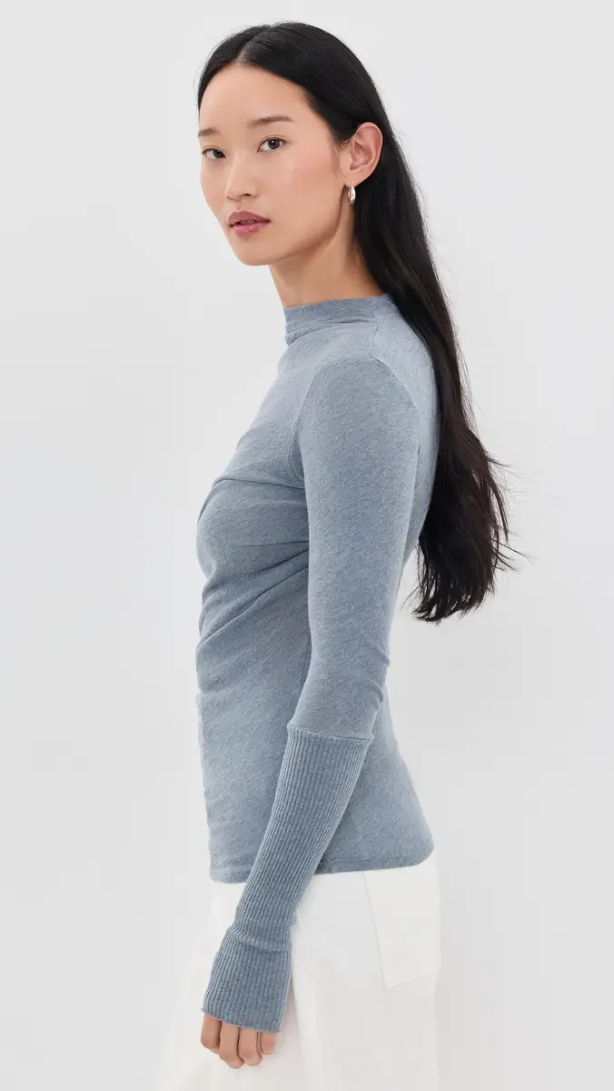 ENZA COSTA Cashmere Jersey Twist Top | Thumbnail 4