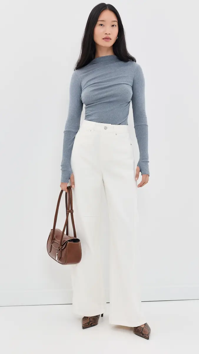 ENZA COSTA Cashmere Jersey Twist Top | Thumbnail 5